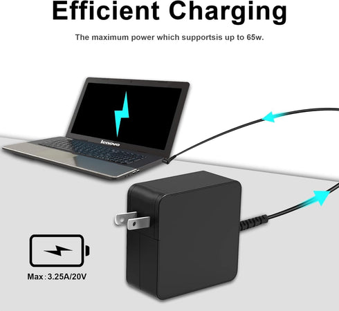 65W 45W AC Adapter Charger Replacement for Lenovo IdeaPad 3 5 110 310 320 330 330s S145 S340 Series Charger 110-15ISK 320-15ABR 320-15IAP 330-15IG...
